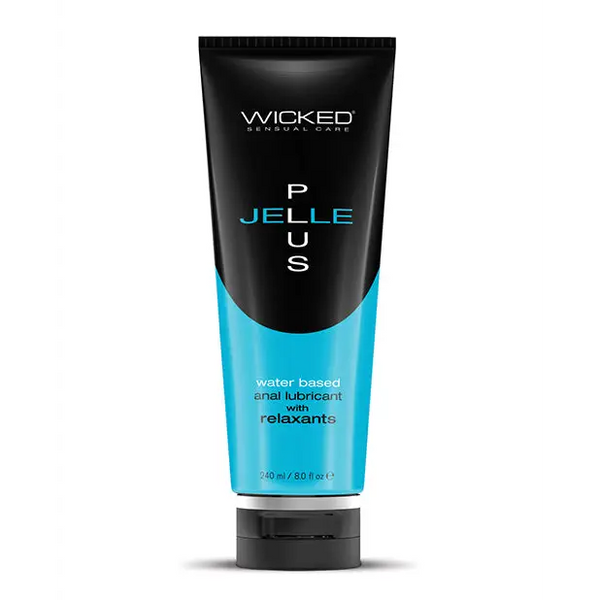 Wicked Sensual Care Jelle Plus Water Based Anal Lubricant with Relaxants - 8 oz