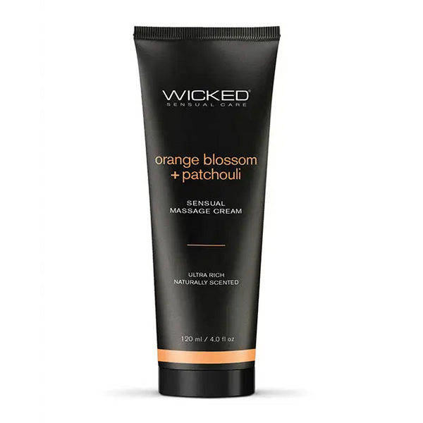 Wicked Sensual Care Orange Blossom & Patchouli Massage Cream, 4 oz