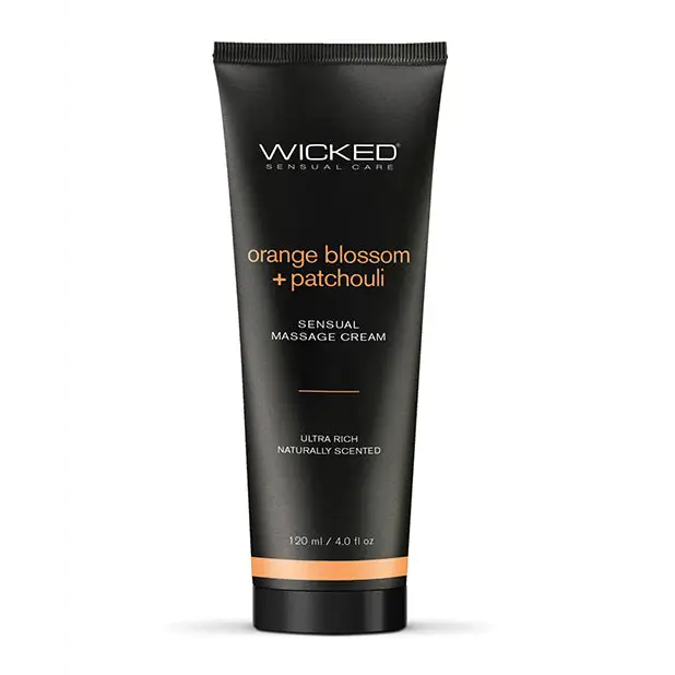 Wicked Sensual Care Orange Blossom & Patchouli Massage Cream, 4 oz