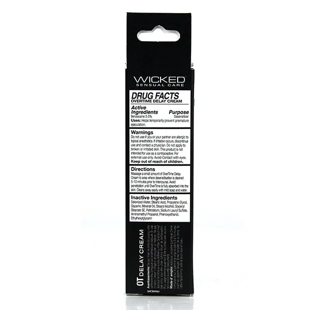 Wicked Sensual Care Overtime Delay Cream/Prolonger For Men - 1 oz - Sexual Enhancers