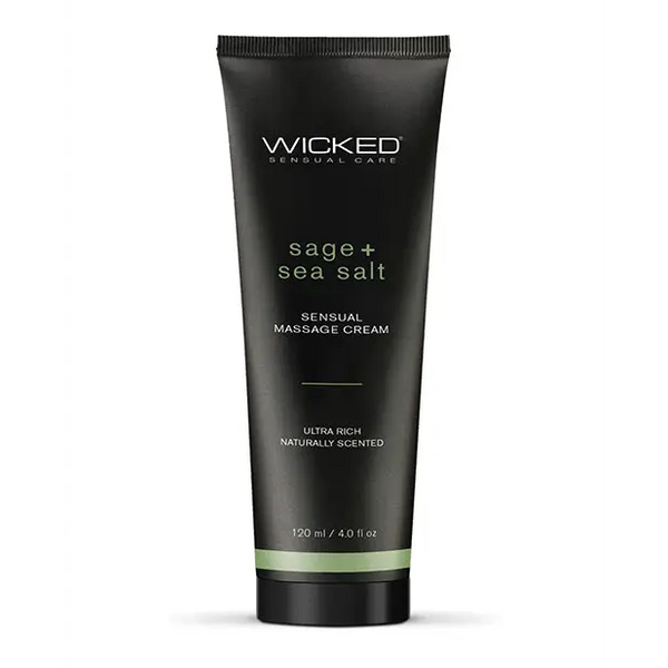 Wicked Sensual Care Sage & Sea Salt Massage Cream, 4 oz