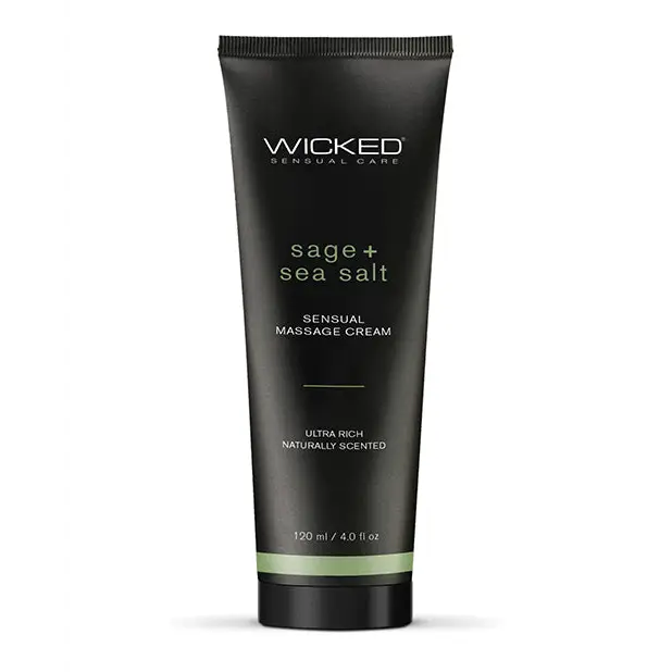 Wicked Sensual Care Sage & Sea Salt Massage Cream, 4 oz