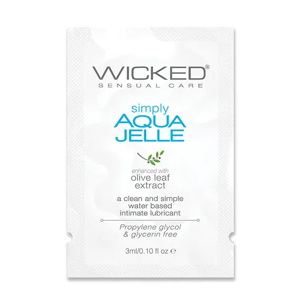 Wicked Sensual Care Simply Aqua Jelle Water Based Lubricant, .1 oz