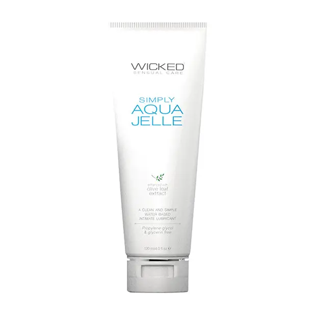 Wicked Sensual Care Simply Aqua Jelle Water Based Lubricant, 4 oz