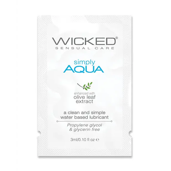 Wicked Sensual Care Simply Aqua Water Based Lubricant -.1 oz - Lubricants