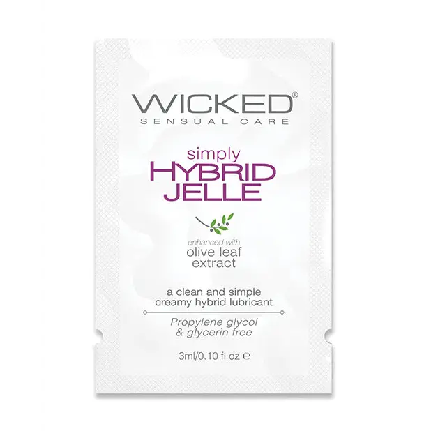 Wicked Sensual Care Simply Hybrid Jelle Lubricant, .1 oz