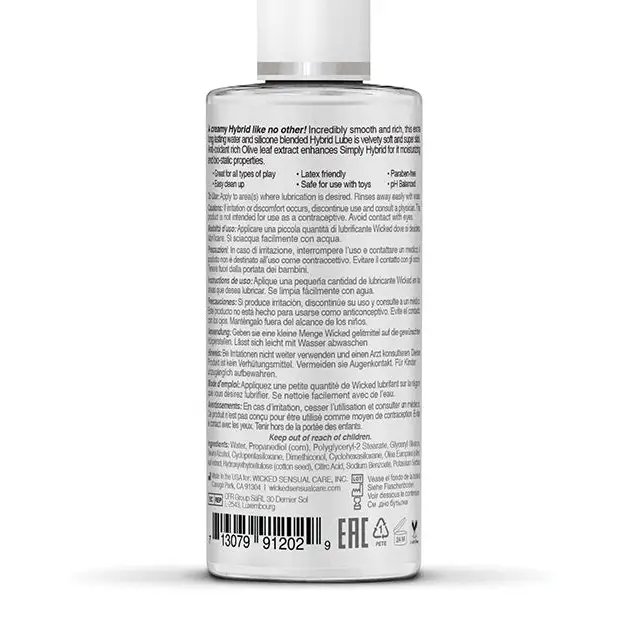 Wicked Sensual Care Simply Hybrid Lubricant, 2.3 oz