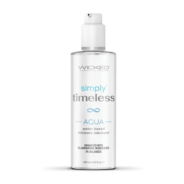 Wicked Sensual Care Simply Timeless Aqua Water Based Lubricant - 4 oz