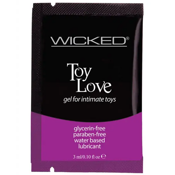 Wicked Sensual Care Toy Love Water Based Lubricant -.1 oz Fragrance Free - Lubricants
