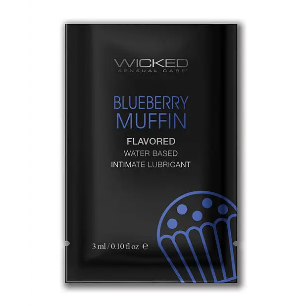 Wicked Sensual Care Water Based Lubricant, .1 oz Blueberry Muffin