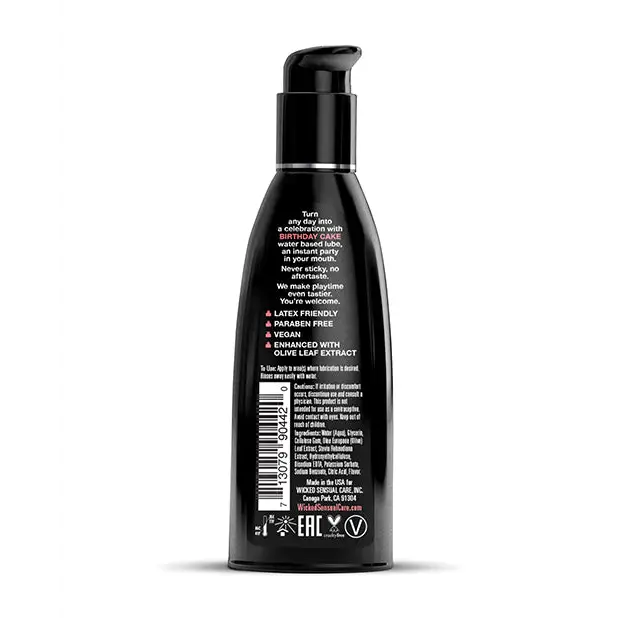 Wicked Sensual Care Water Based Lubricant, 2 oz Birthday Cake
