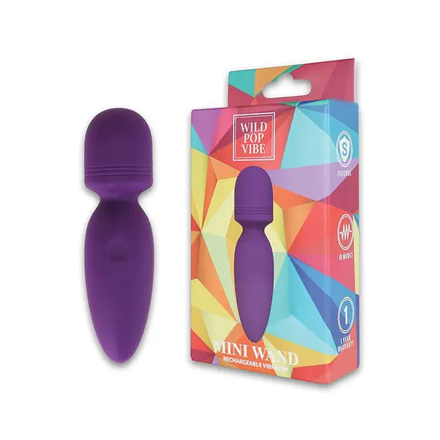 Wild Pop Vibe Mini Wand - Purple - Massage Products