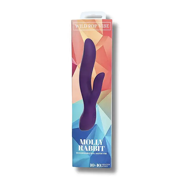 Wild Pop Vibe Molly Rabbit Dual Vibrator - Purple - Vibrators
