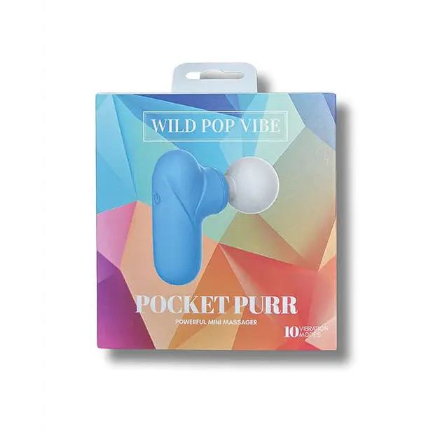 Wild Pop Vibe Pocket Purr Mini Massager, Blue