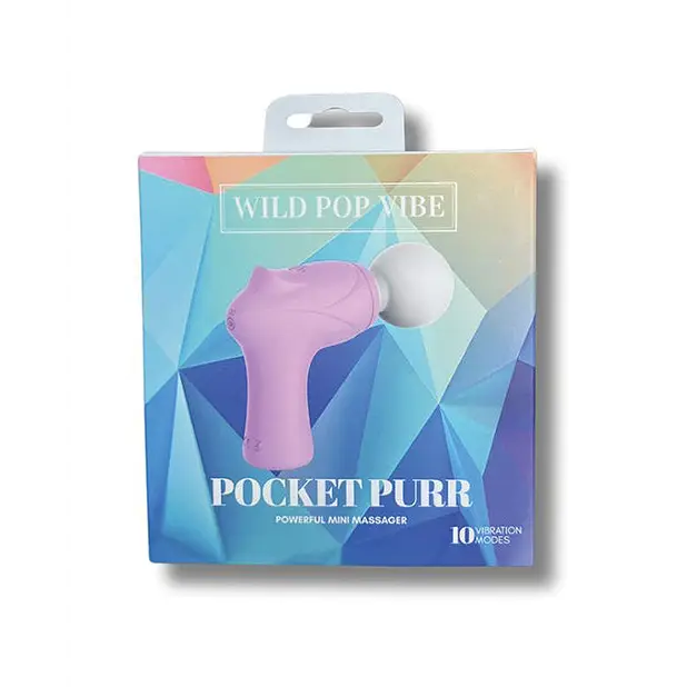 Wild Pop Vibe Pocket Purr Mini Massager - Lavender - Massage Products