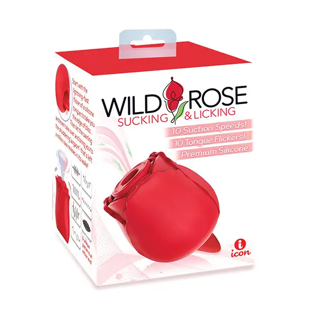 Wild Rose Tongue Vibrator - Red