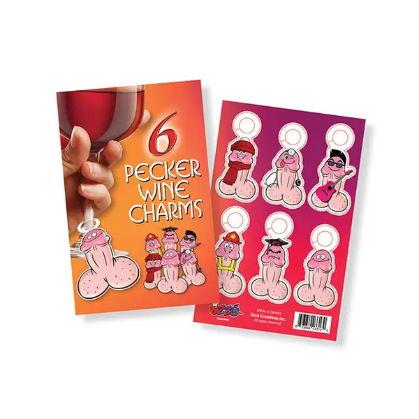Willy Pecker Wine Charms - Bachelorette & Party Supplies