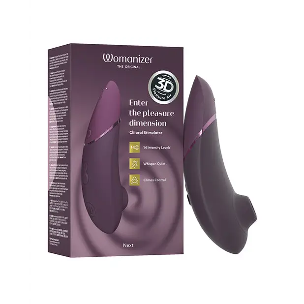 Womanizer Next 3D Climax Control Pleasure Air - Dark Purple