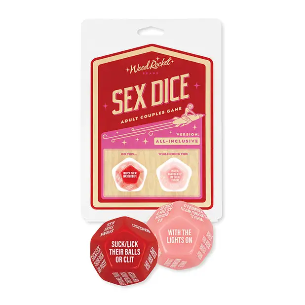 Wood Rocket Adult Couples Sex Dice Game - Red