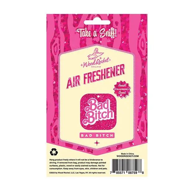 Wood Rocket Bad Bitch Air Freshener - Strawberry