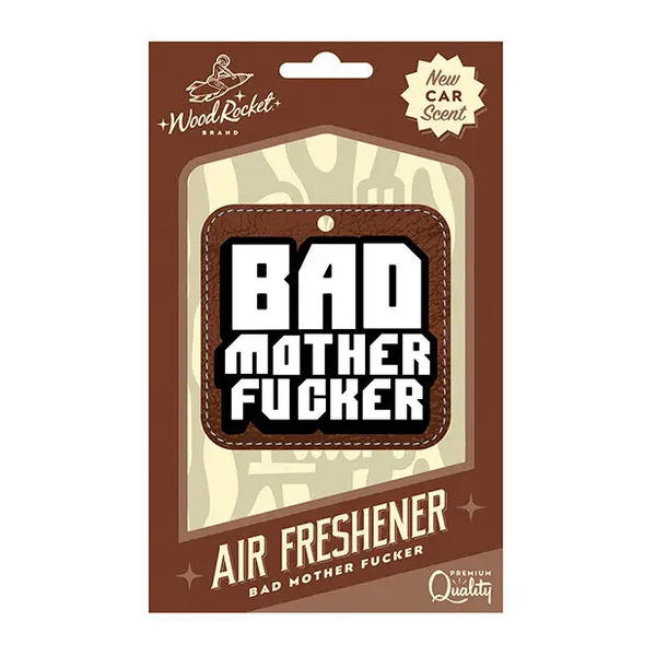 Wood Rocket Bad Mother Fucker Air Freshener - New Car Smell - Novelties