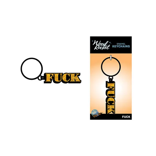 Wood Rocket Fuck Keychain - Gold - Novelties