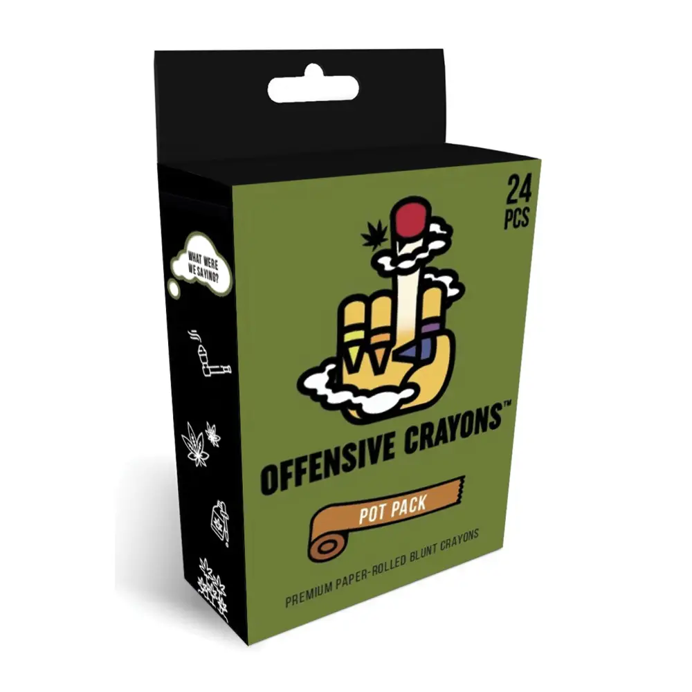 Wood Rocket Offensive Crayons Pot Pac