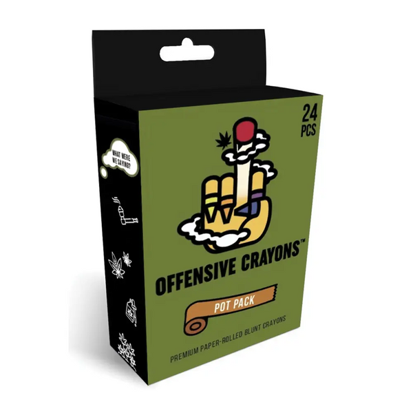 Wood Rocket Offensive Crayons Pot Pac