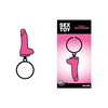 Wood Rocket Sex Toy Dildo Keychain, Pink