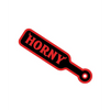 Wood Rocket Sex Toy Horny Paddle Large Pin, Black/Red