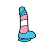 Wood Rocket Sex Toy Trans Pride Dildo Large Pin, Multi Color
