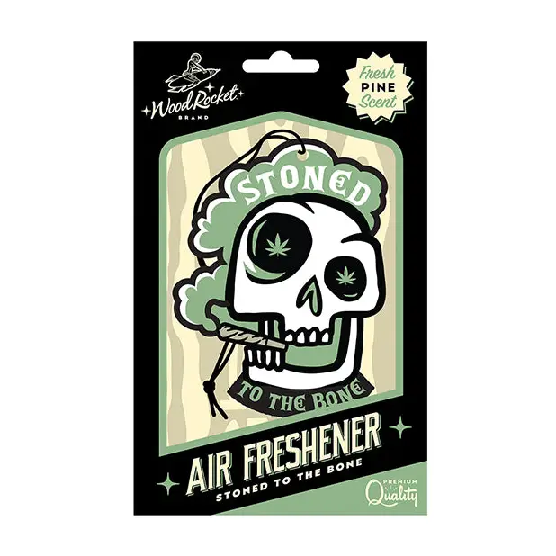 Wood Rocket Stoned to the Bone Air Freshener - Pine