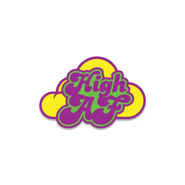 Wood Rocket Weed High AF Pin, Multi Color