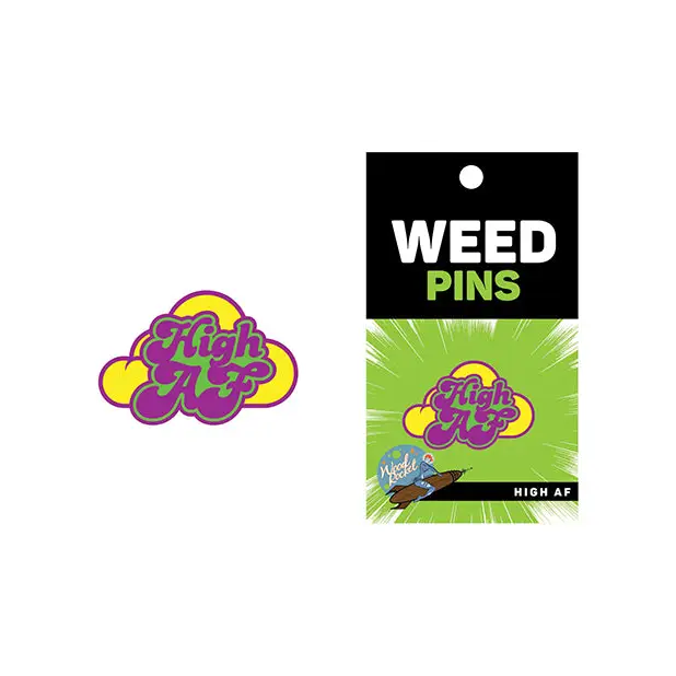 Wood Rocket Weed High AF Pin, Multi Color