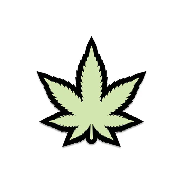 Wood Rocket Weed Pot Leaf Pin, Glow in the Dark