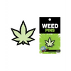 Wood Rocket Weed Pot Leaf Pin, Glow in the Dark
