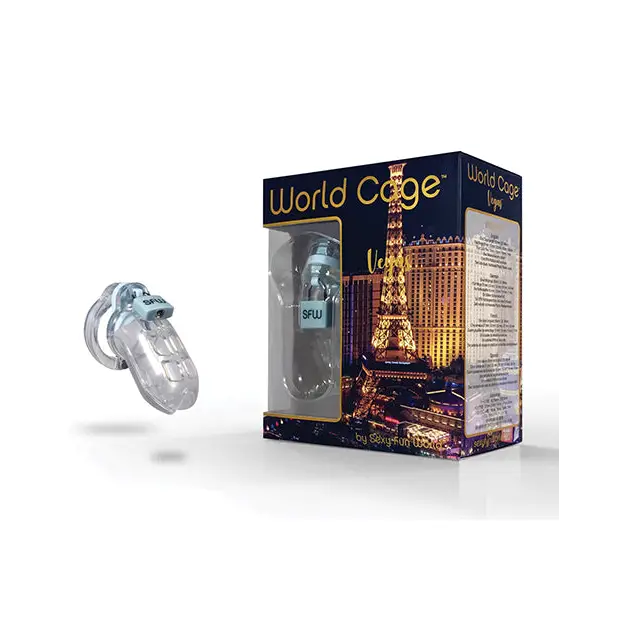 World Cage Vegas Male Chastity Kit, Medium 85 mm x 38 mm