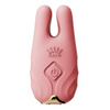 Zalo Nave Vibrating Nipple Clamps - Coral Pink - Bondage Blindfolds & Restraints