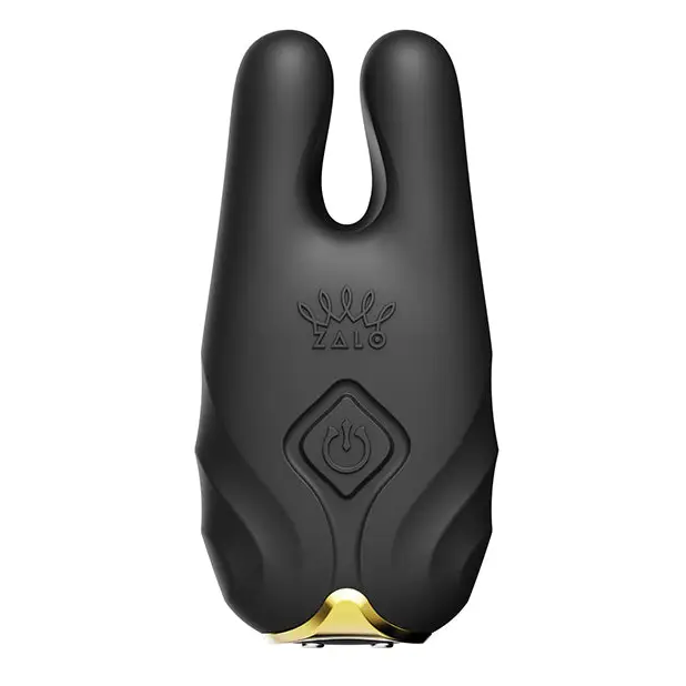 Zalo Nave Vibrating Nipple Clamps - Obsidian Black - Bondage Blindfolds & Restraints