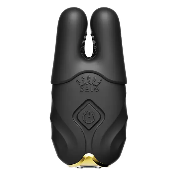 Zalo Nave Vibrating Nipple Clamps - Obsidian Black - Bondage Blindfolds & Restraints