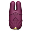 Zalo Nave Vibrating Nipple Clamps - Velvet Purple - Bondage Blindfolds & Restraints