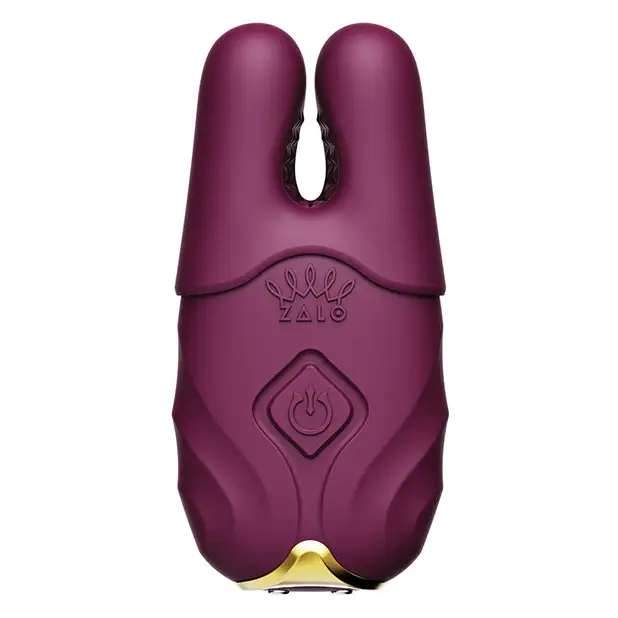 Zalo Nave Vibrating Nipple Clamps - Velvet Purple - Bondage Blindfolds & Restraints