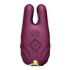 Zalo Nave Vibrating Nipple Clamps - Velvet Purple - Bondage Blindfolds & Restraints