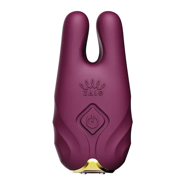 Zalo Nave Vibrating Nipple Clamps - Velvet Purple - Bondage Blindfolds & Restraints