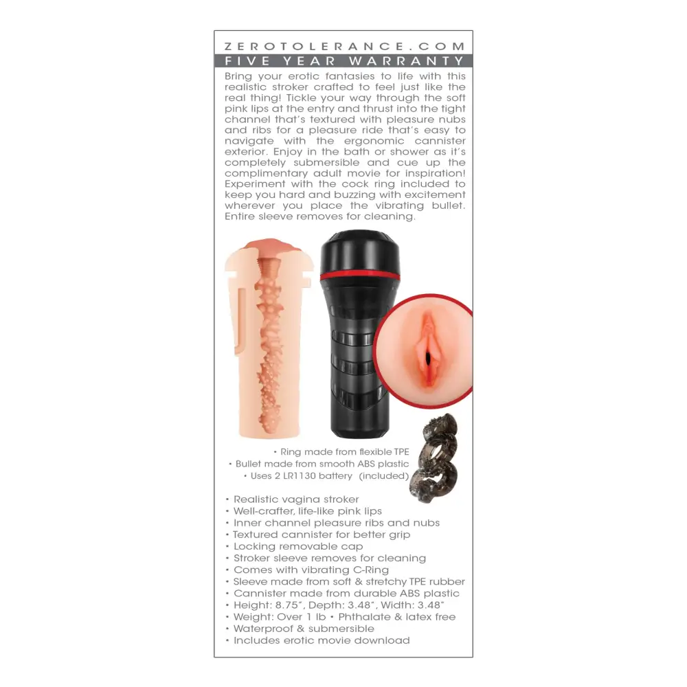 Zero Tolerance Pop On the Go Stroker, Light