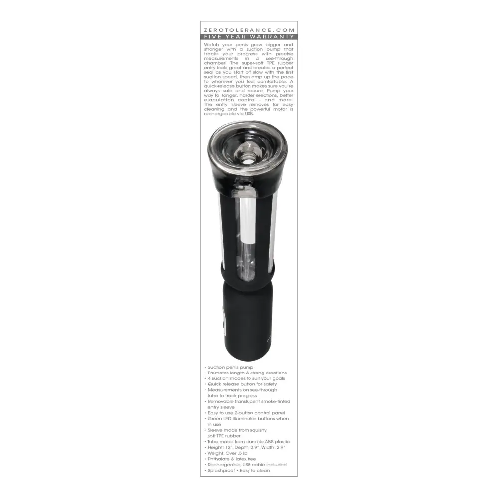 Zero Tolerance Pump It Up Suction Penis Pump, Black