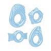 Zero Tolerance Ring a Ding Ding Set of 4 Cock Rings, Blue