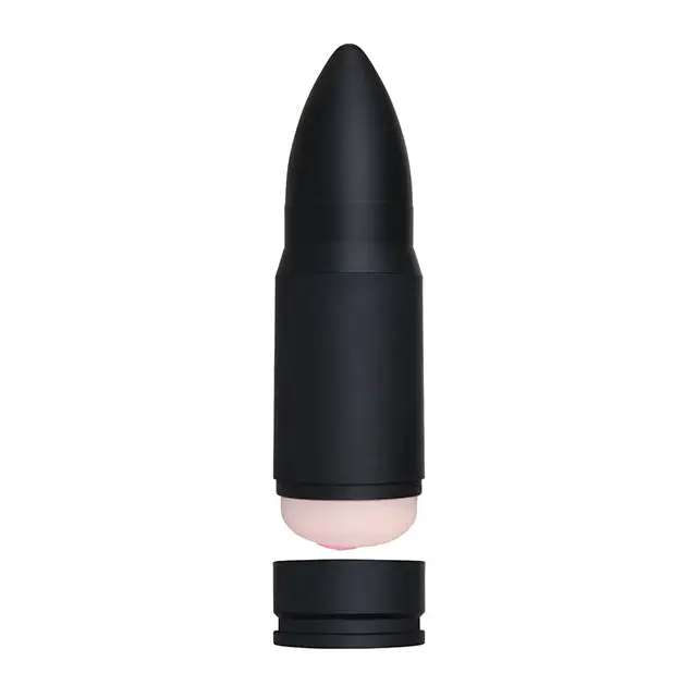Zero Tolerance Shell Shock Rechargeable Vibrating Stroker, Black/Flesh