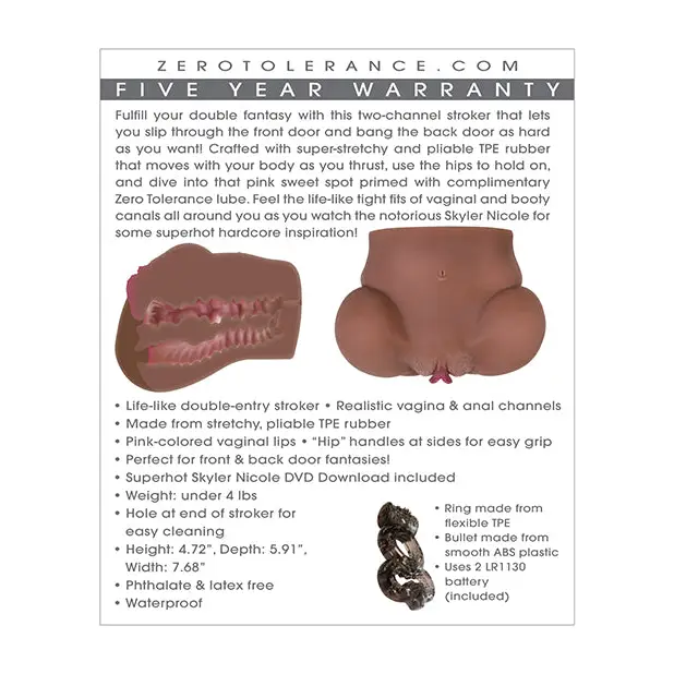 Zero Tolerance Skylar Nicole Movie Download w/Realistic Ass & Vagina Stroker