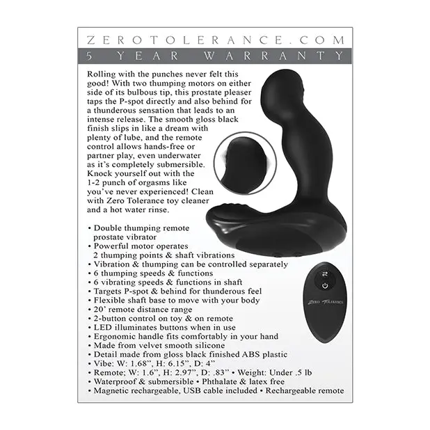 Zero Tolerance The One-Two Punch, Black